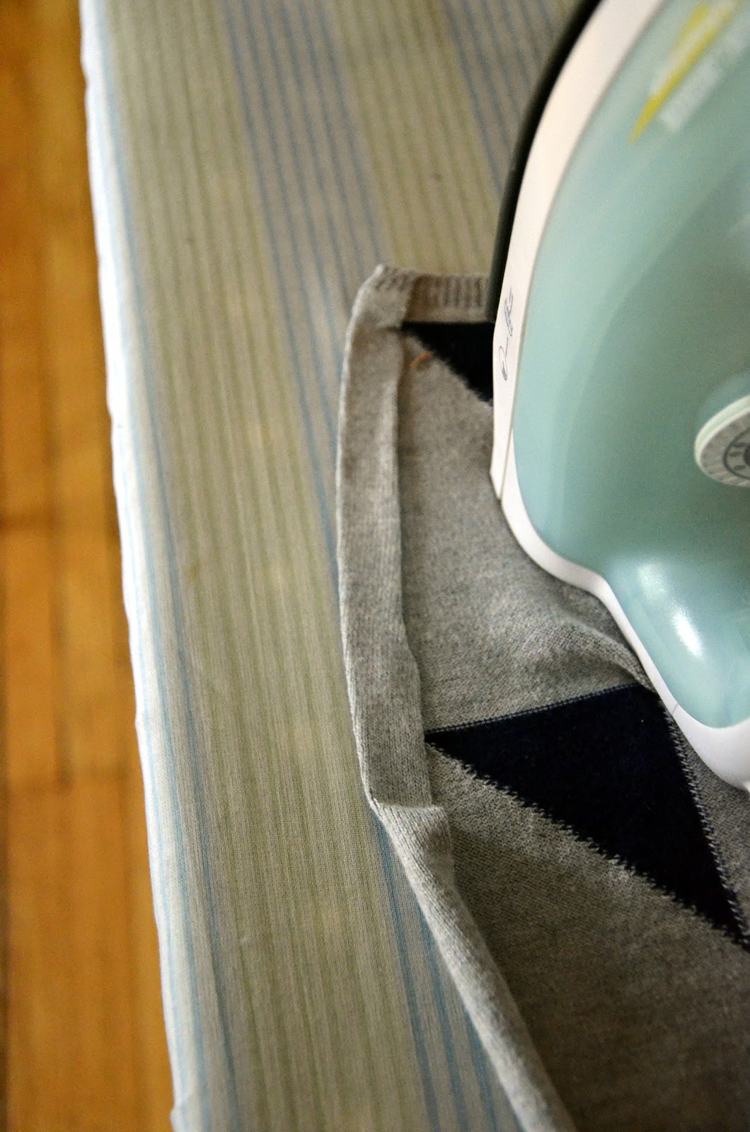 Hello There Handmade DIY Blog NoSew Sweater to Cardigan Tutorial