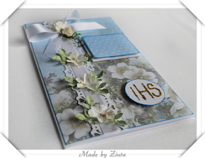 kartka komunijna scrapbooking