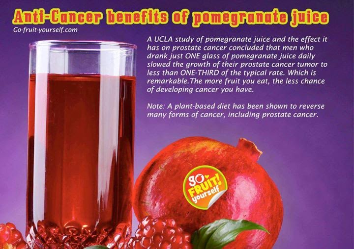 Health & nutrition tips Anticancer benefits of pomegranate juice