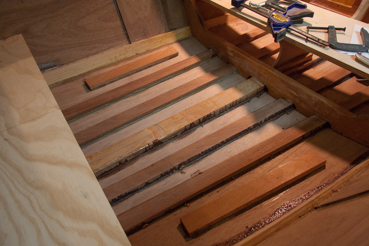 Michael's Boatbuilding Blog False battens, blocking for deck framing