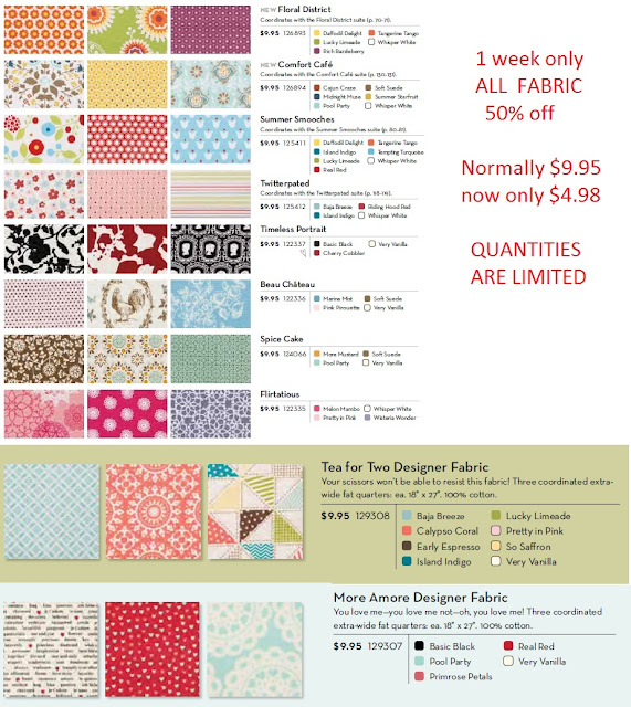 Stampin'UP!'s fabric patterns on sale.