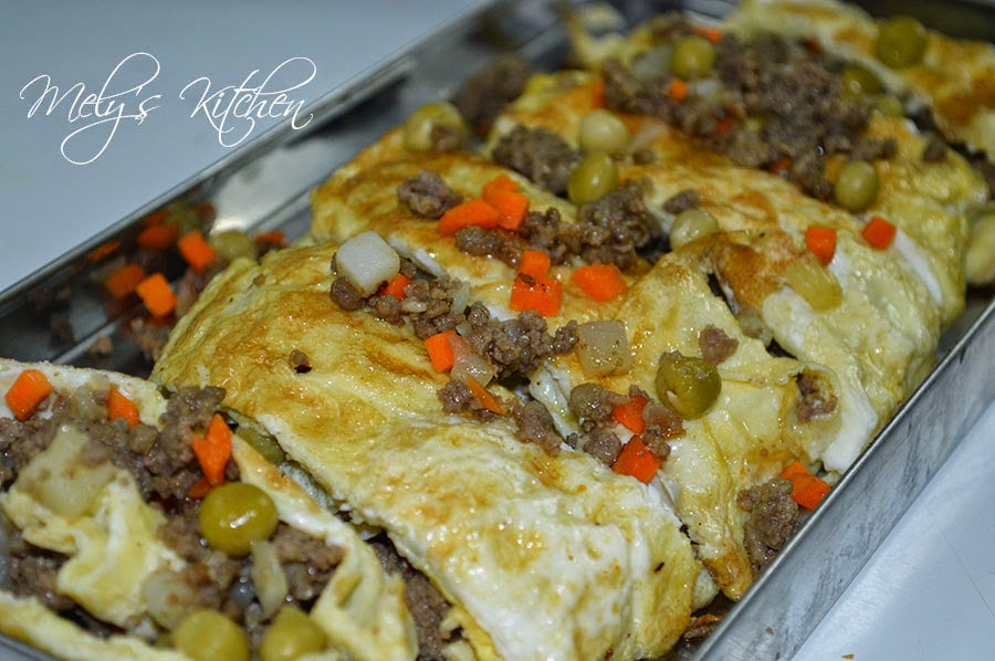 Mely's kitchen Special Ground Beef Omelette