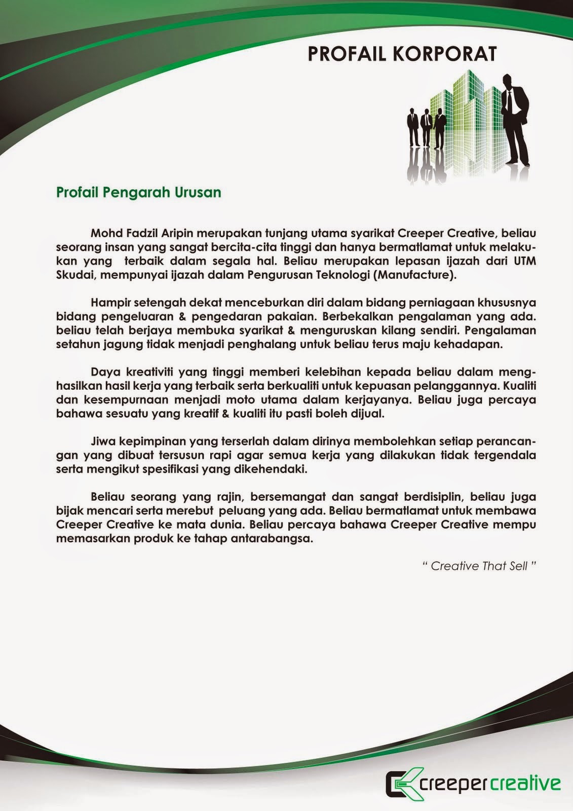 Creeper Creative Corporate Profile | Creeper Design