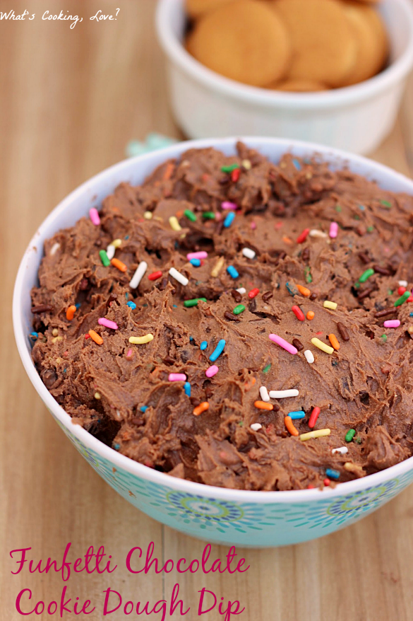 Funfetti Chocolate Cookie Dough Dip Whats Cooking Love?