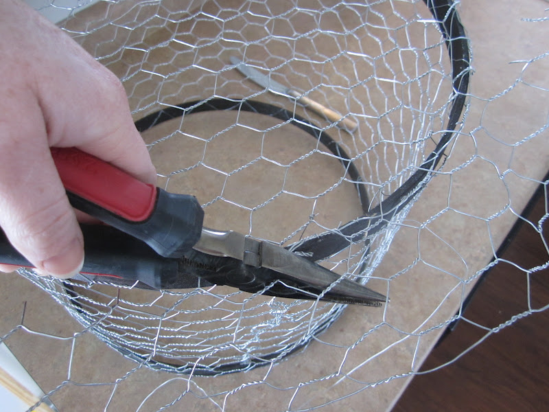 KrisKraft Chicken Wire Light Fixture