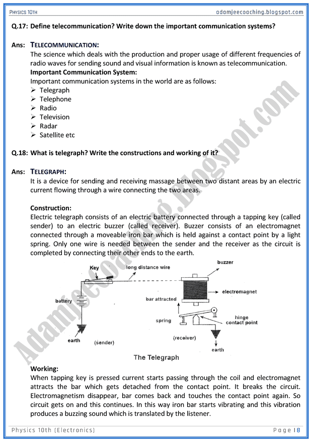 electronics-question-answers-physics-10th