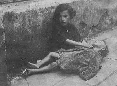 The Dying children in Warsaw Ghetto