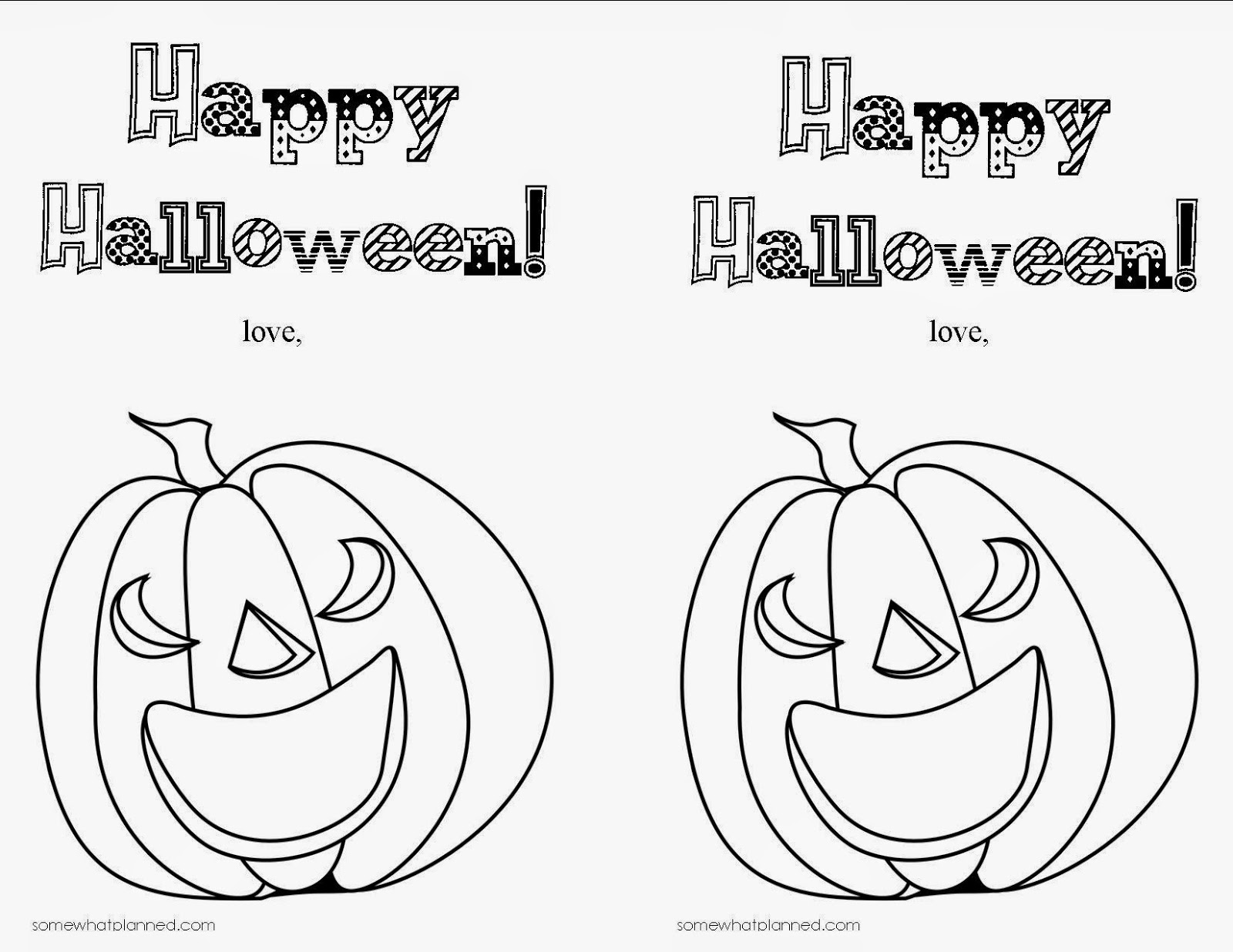 Big Smile Pumpkin Coloring Page Click HERE