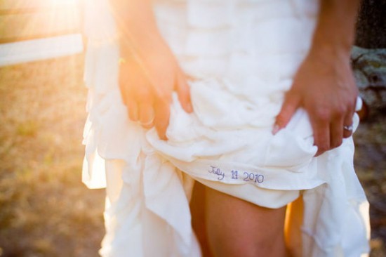 Something Blue Wedding Ideas - Blue Stitching Wedding Dress