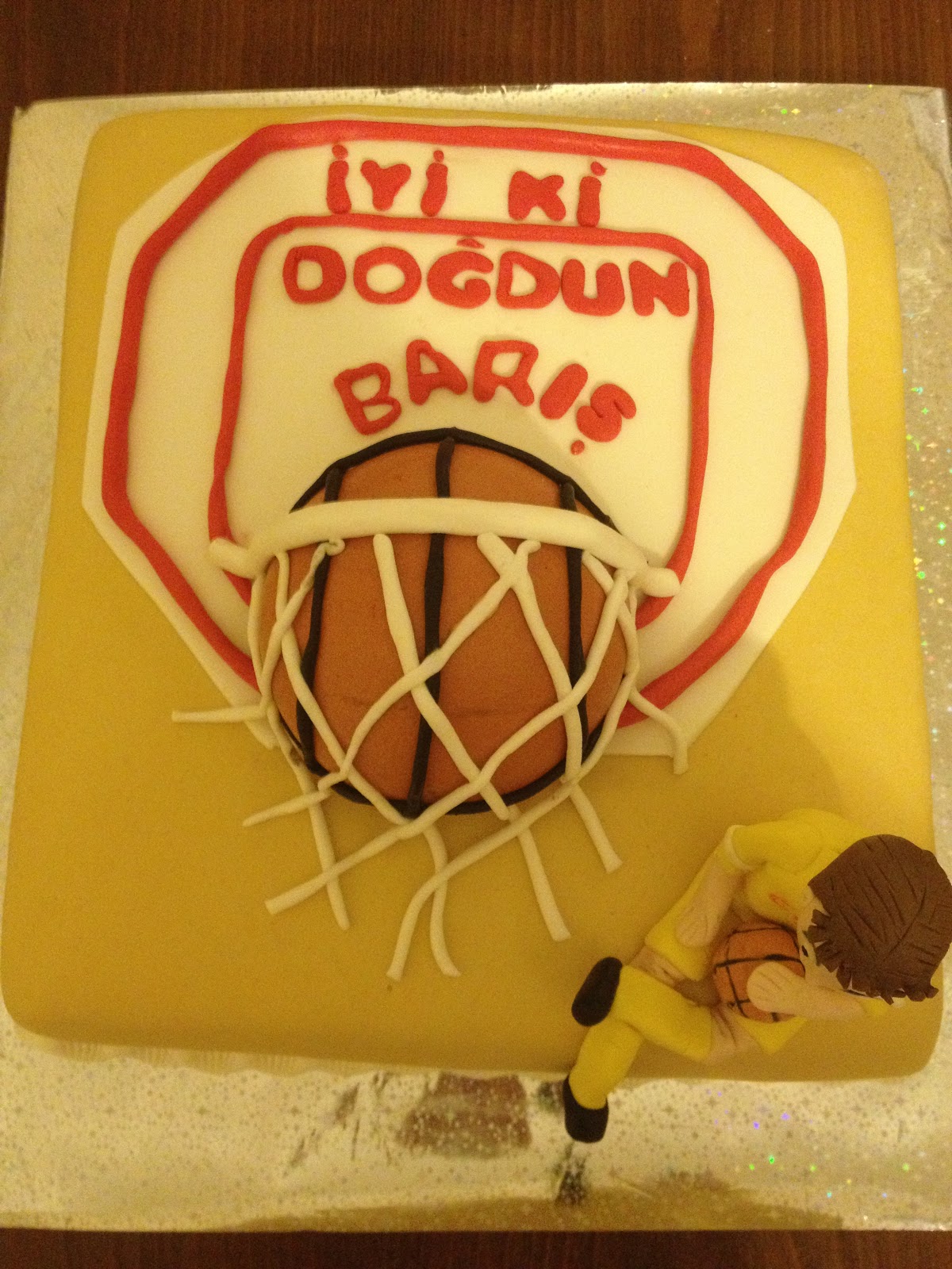 basketbol temalı pasta