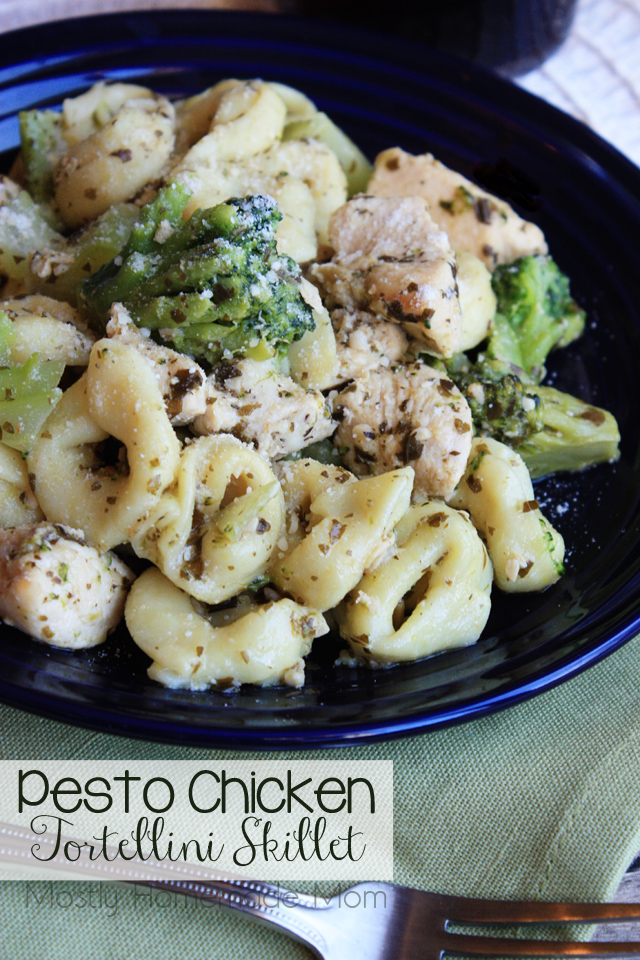 Pesto Chicken Tortellini Skillet Mostly Homemade Mom