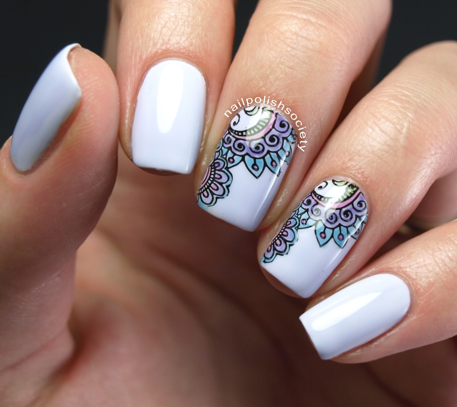 Nail Polish Society Lead Light Stamping Over Polish My Life Muskrat