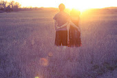 我好想抱着你腰；站在稻田里 看着浪漫的黄昏のブログパーツ