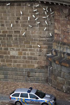 http://laughingsquid.com/czech-artist-installs-groups-of-surveillance-cameras-in-urban-and-outdoor-settings/