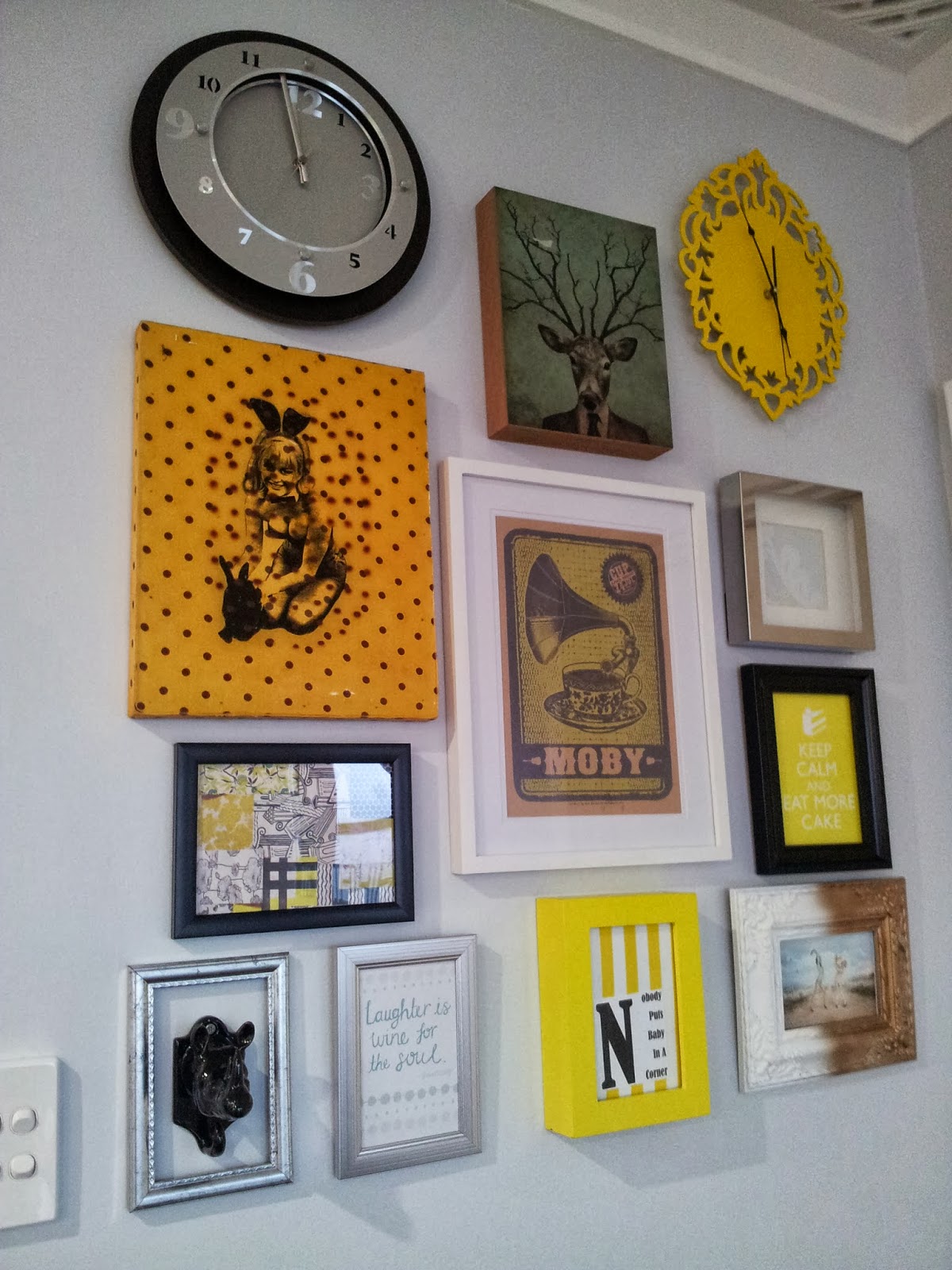 Jarrah Jungle Art and Clock Wall Project Reveal