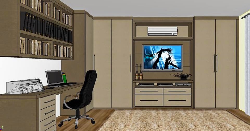 Sala Tv Home Office ~ Ambientes & Ideias Sala de TV com Home Office Sala Tv Home Office ~ Ambientes & Ideias Sala de TV com Home Office