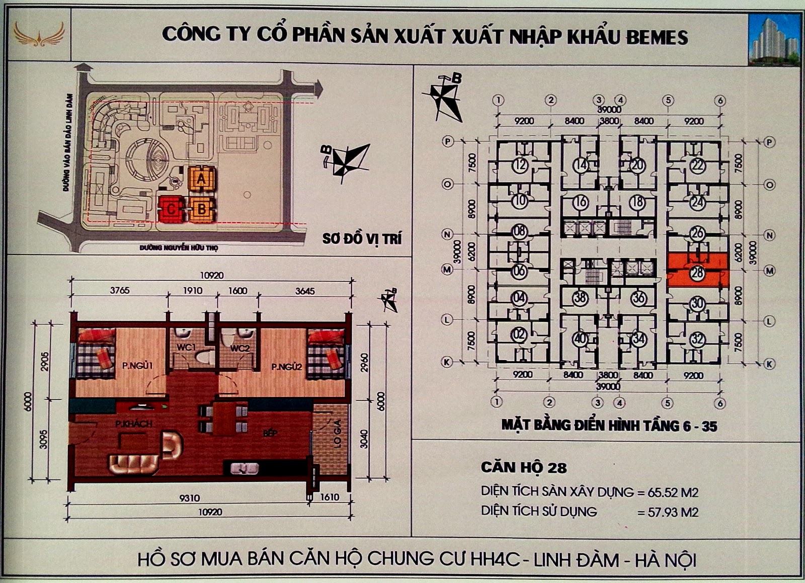 MẶT BẰNG CĂN HỘ CHUNG CƯ HH4 LINH ĐÀM - TÒA C MẶT BẰNG CĂN HỘ CHUNG CƯ HH4 LINH ĐÀM - TÒA C