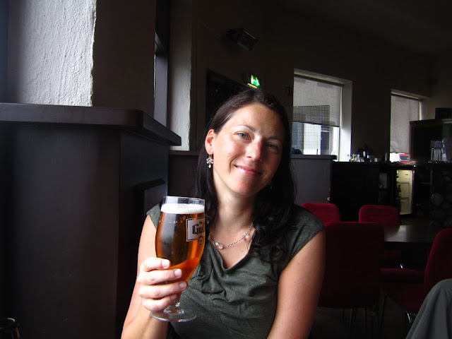 Woman with a beer in Reykjavik, Iceland. Woman with a beer in Reykjavik, Iceland.