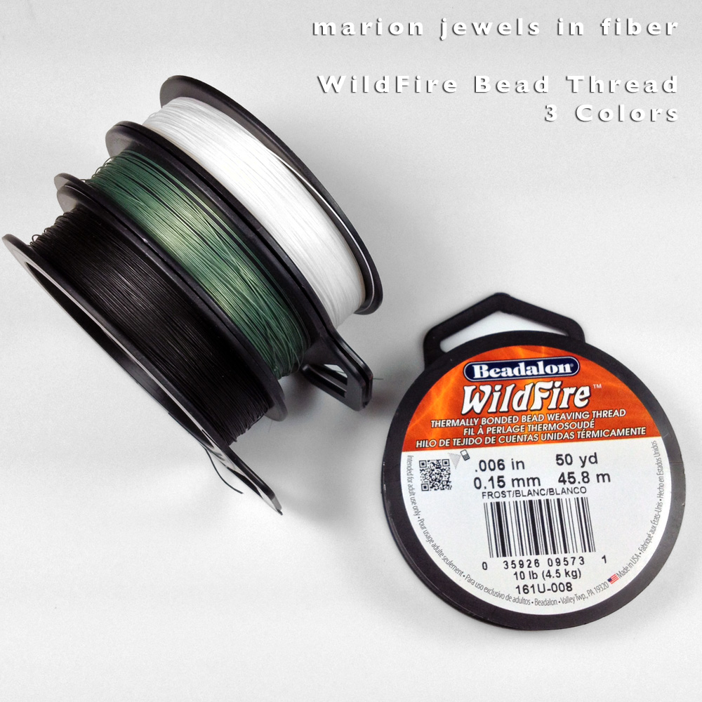 Marion Jewels in Fiber News and Such Beading Thread Comparing