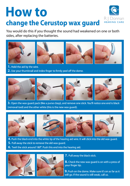 How to change a Cerustop wax guard on a Phonak Venture Audeo hearing
