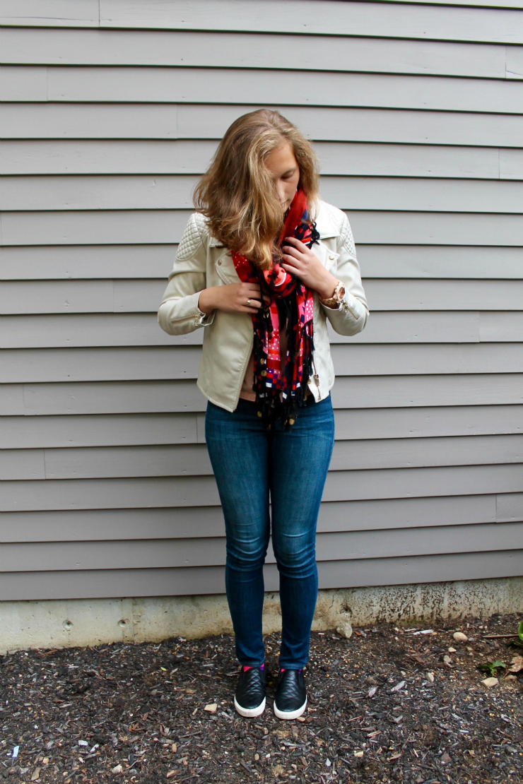 JORD wooden watch, leather jacket for fall outfit