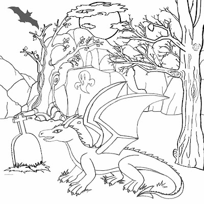 Free Printable Halloween Coloring Pages Dragons