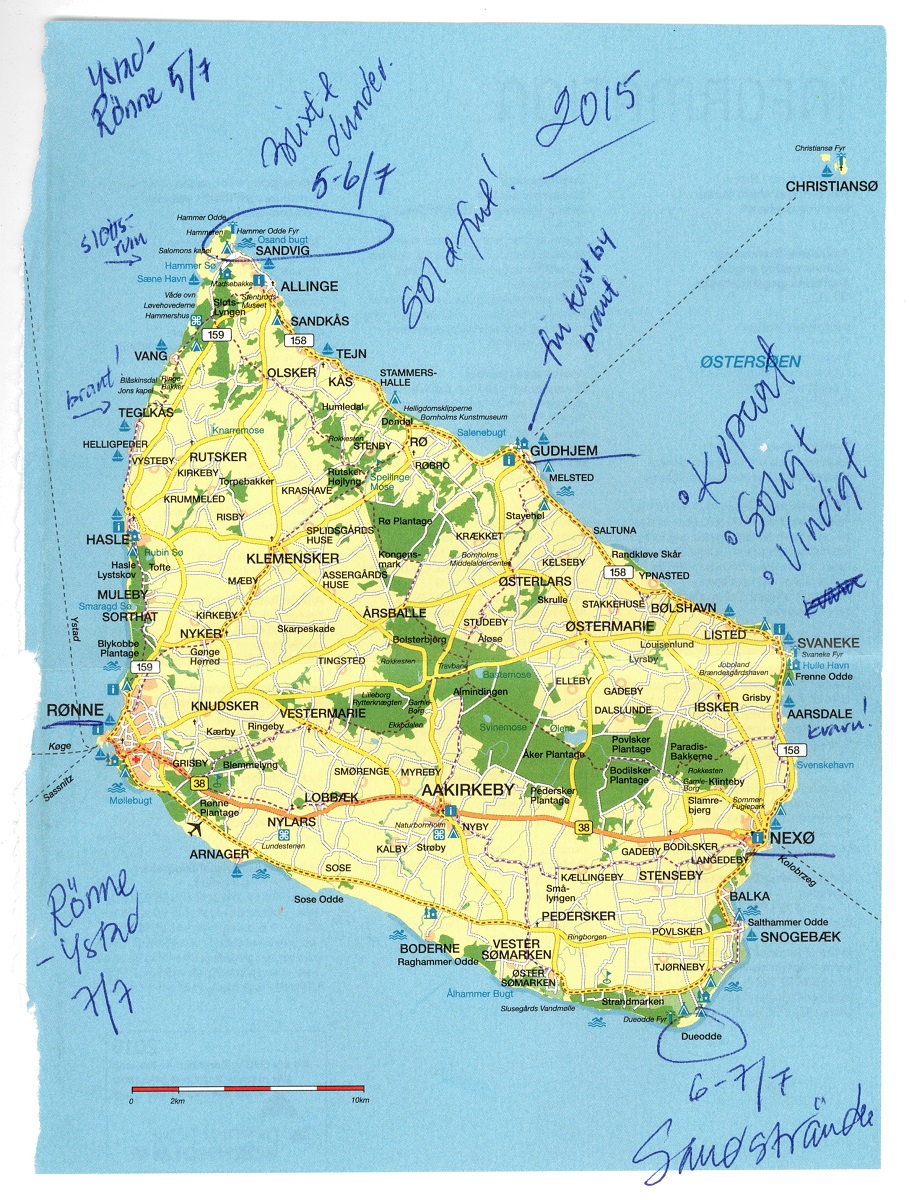 Reflektioner Allteftersom Tisdag 7 juli. Sakta framåt. Bornholm Ystad.