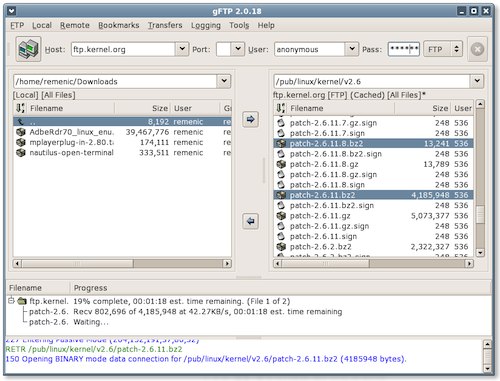 NcFTP Client screenshot