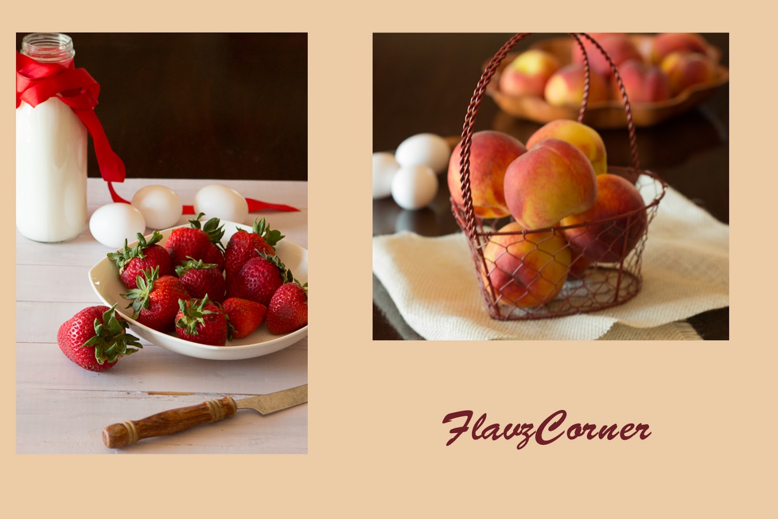 Real Fruit Ice Cream Peach and Strawberry flavors