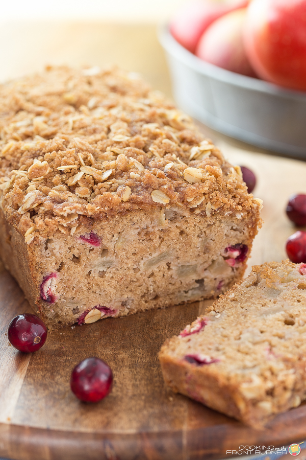 APPLE CRANBERRY BREAD WITH STREUSEL Cooking on the Front Burner