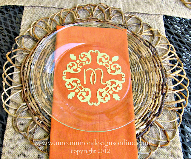 DIY Monogrammed Plates. Create these simple accents for a personal handmade gift.