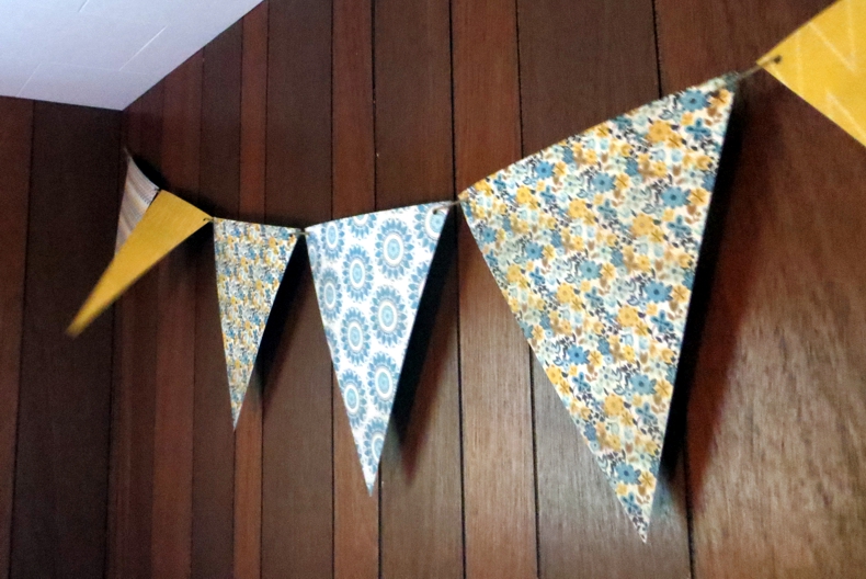 Hugs For Your Head: How to make a paper pennant banner
