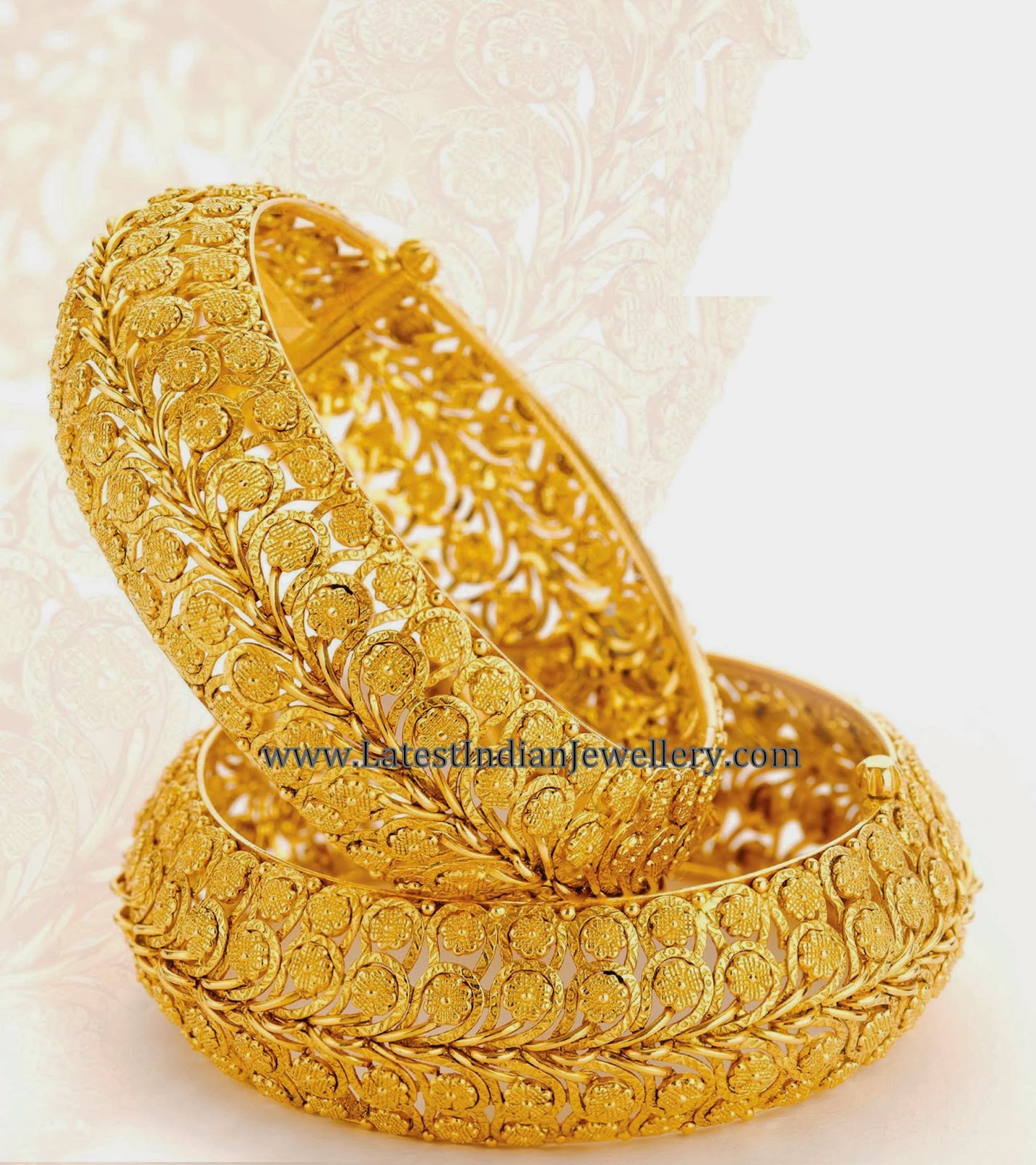 Heavy Plain Gold Bangles - Latest Indian Jewellery Designs