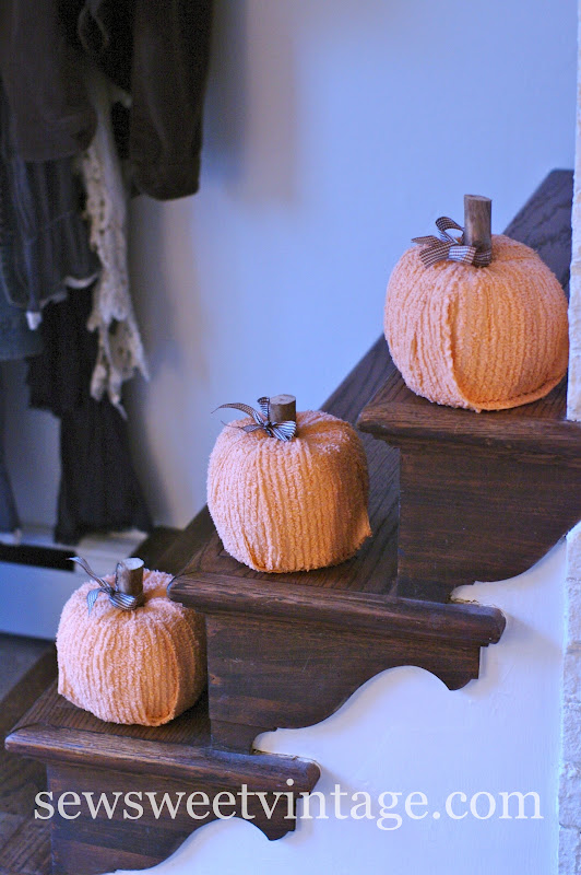 Sew Sweet Vintage chenille pumpkin