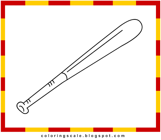 Baseball Bat Coloring Pages