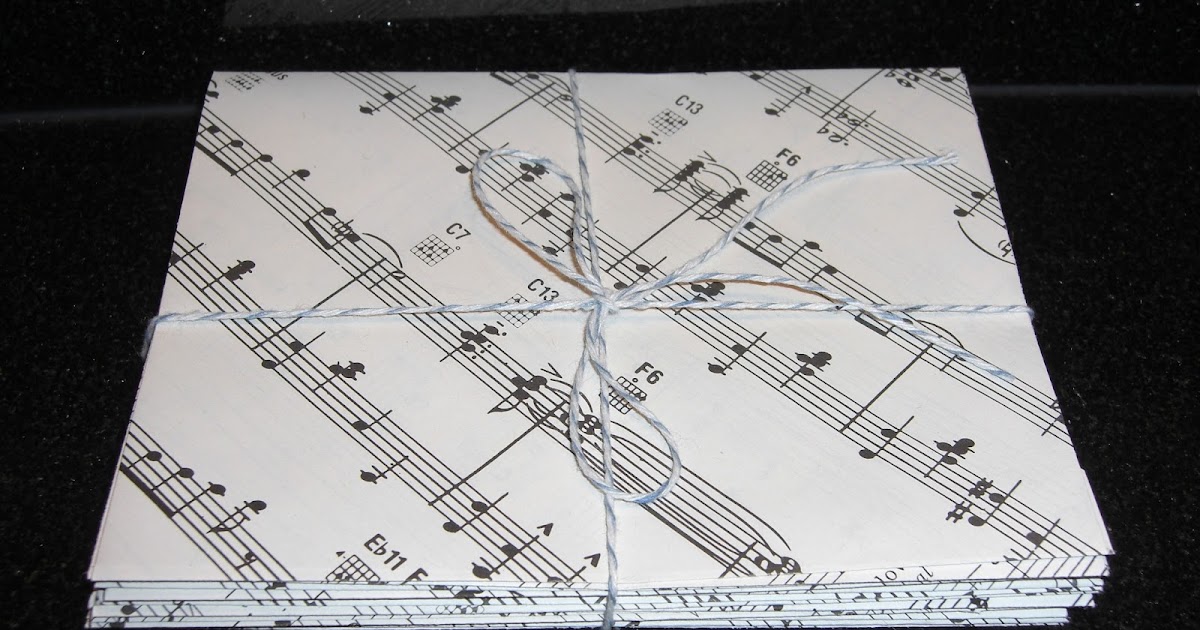 Digital Cake Crafting Sheet Music Envelopes & Confetti