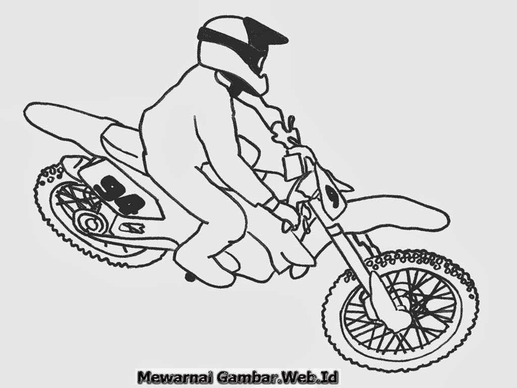 Mewarnai Gambar Sepeda Motor Ngaji