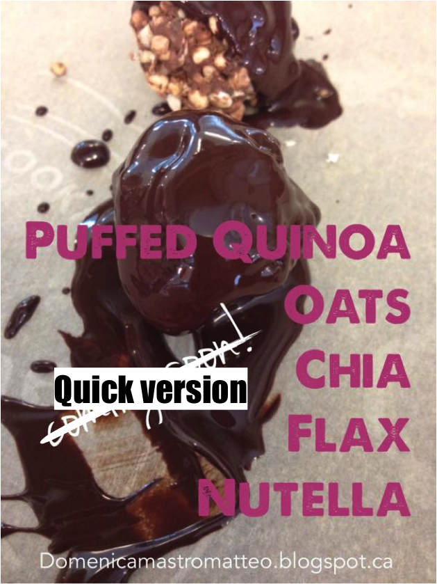 Puffed Quinoa Nutella Balls
