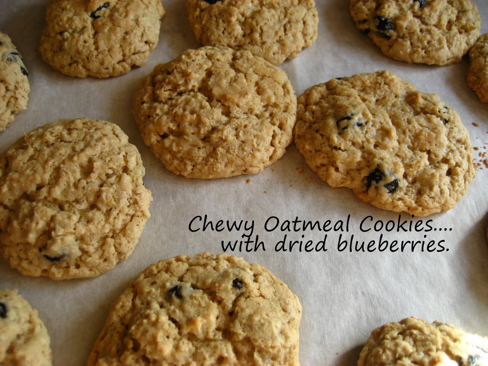 Home Cooking In Montana Chewy Oatmeal Cookies with Dried Blueberries
