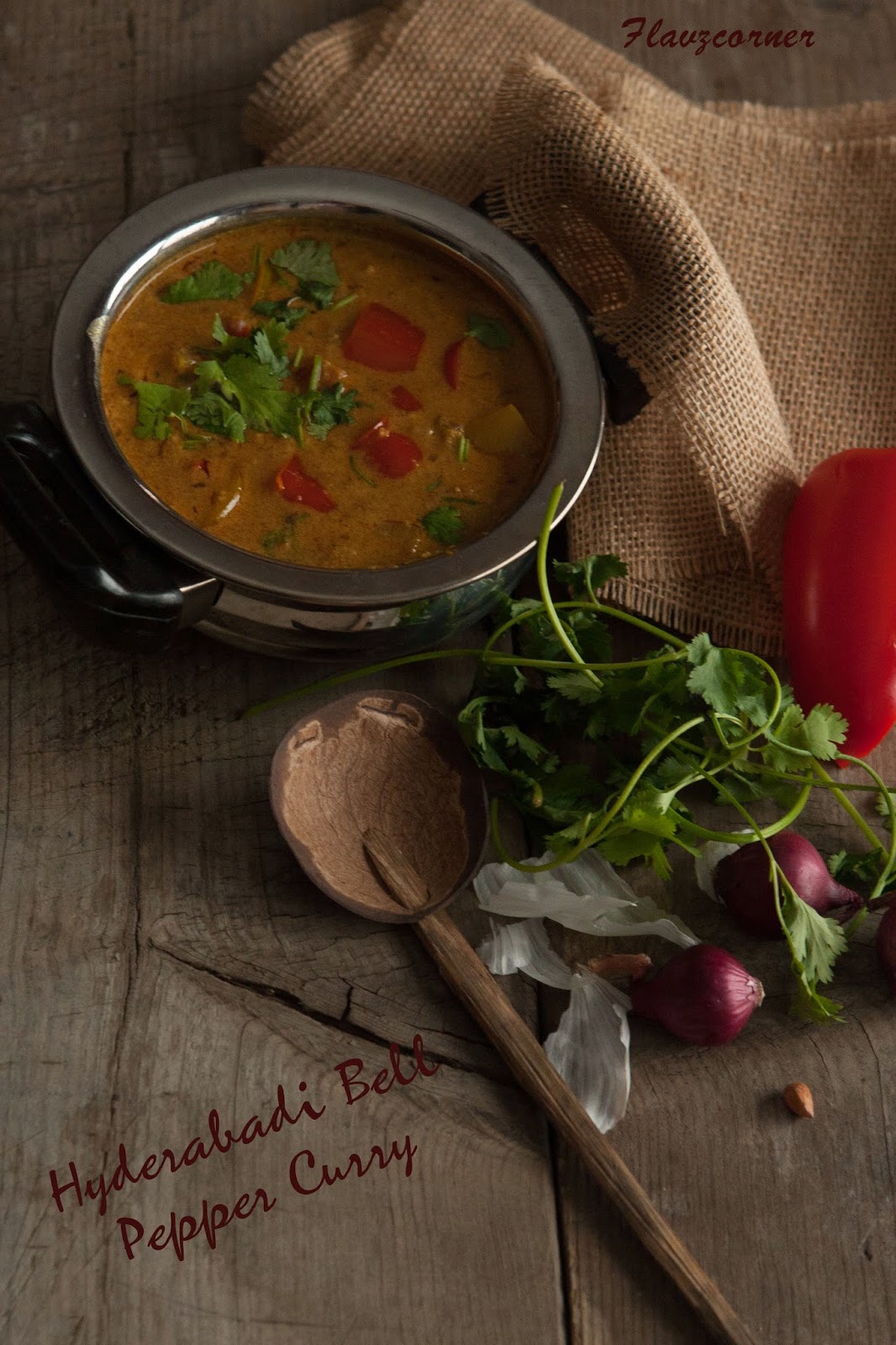 MultiColor Bell Peppers in Creamy & Savory Sauce Hyderabadi Bell