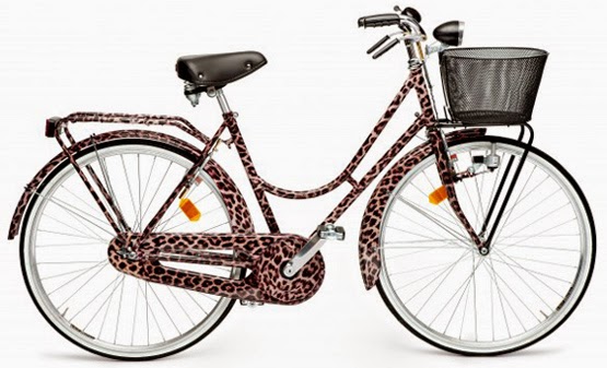 Bicicleta de luxo com estampa leopardo cesta Dolce & Gabbana bicicleta de luxo com estampa leopardo cesta Dolce & Gabbana