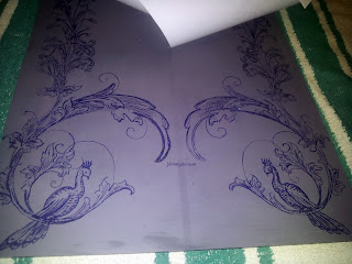 Dessin sur miroir pour gravure
