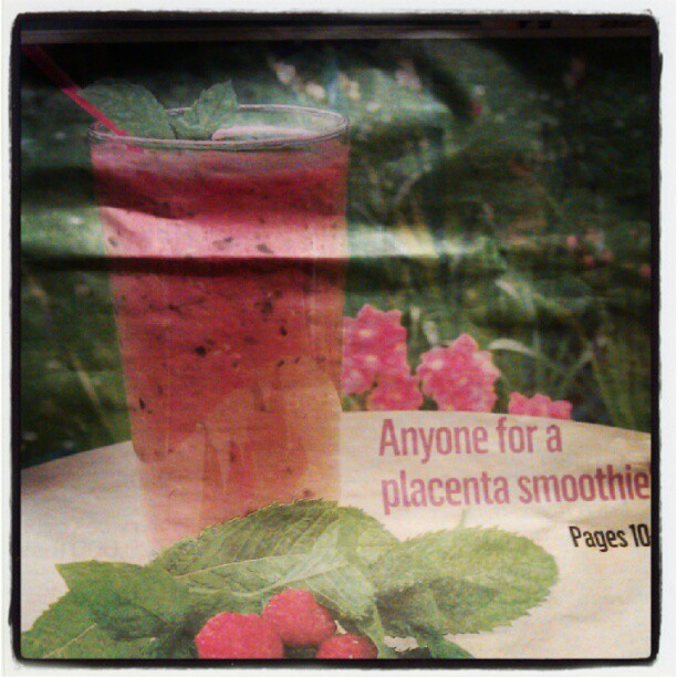 placenta smoothie