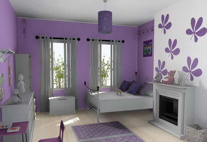 Purple And White Bedroom Decorating Ideas | Bedroom decorating ...