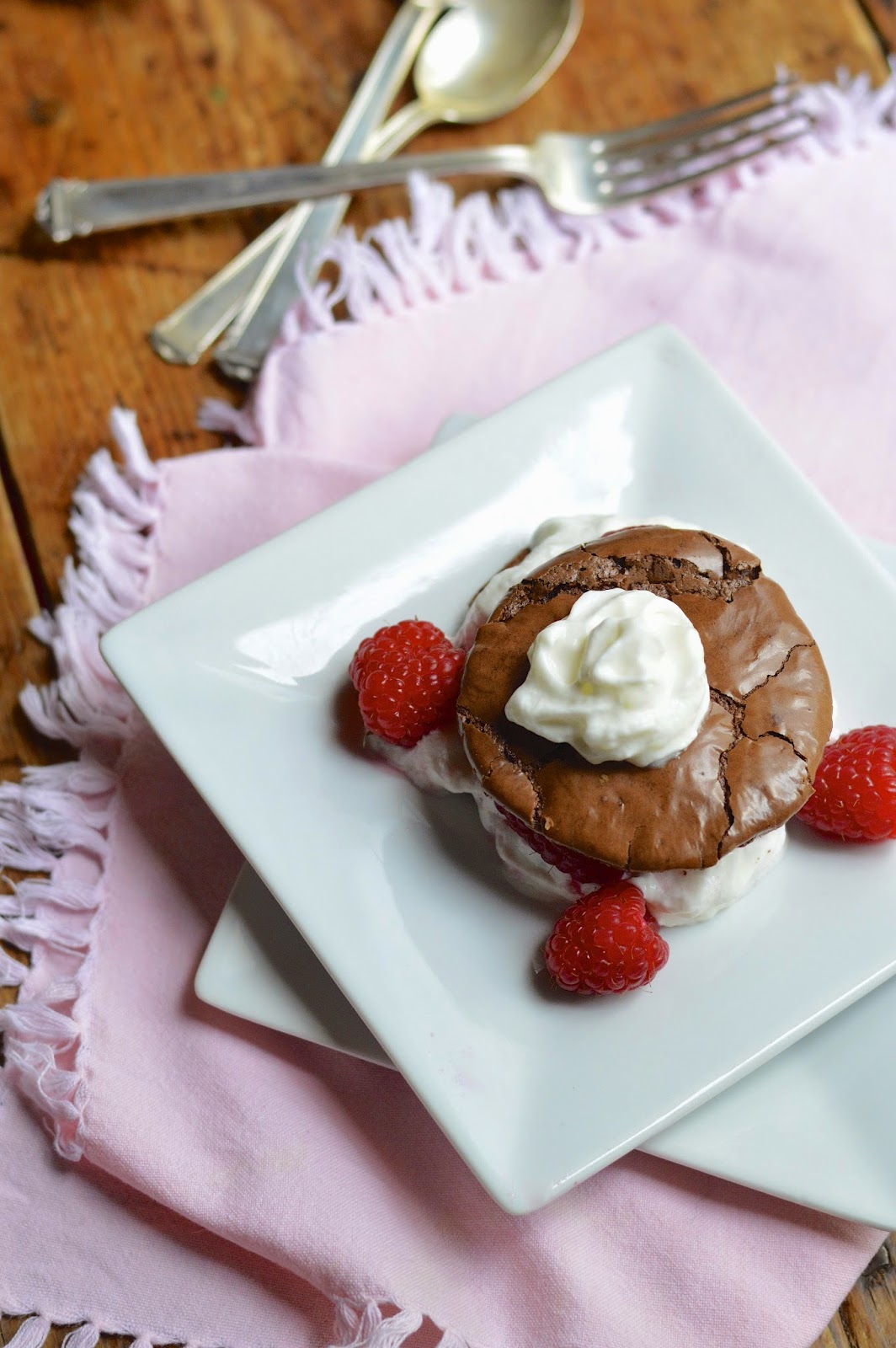Chocolate Raspberry Shortcakes - a twist on the classic and stacked with gluten free chocolate cookies.