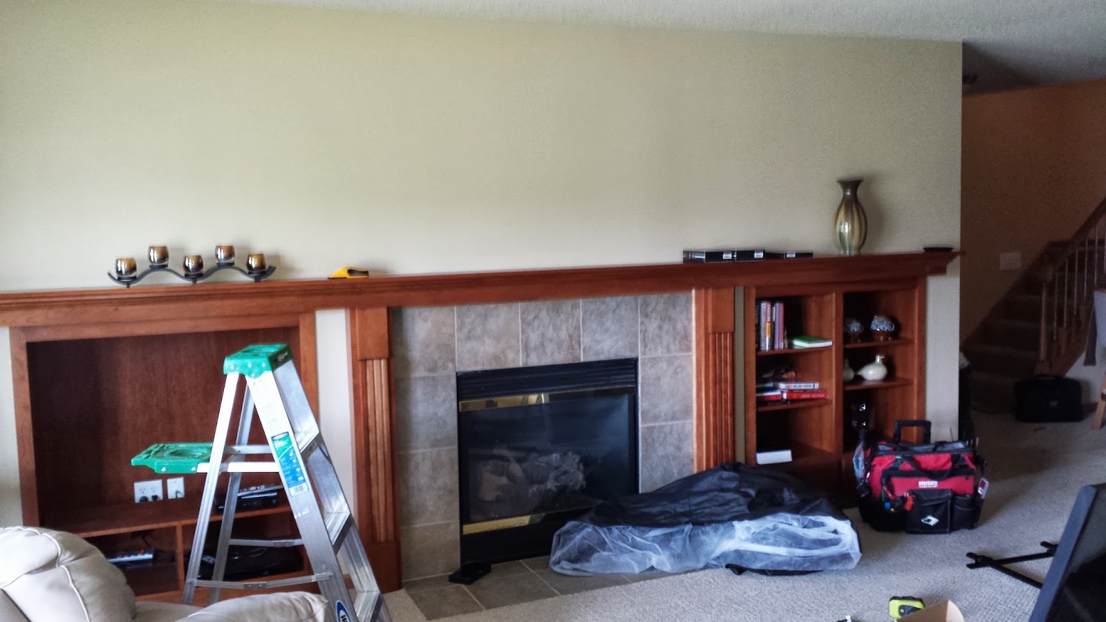 7's.1 Home theater and TV Installs Above Fireplace TV Installation