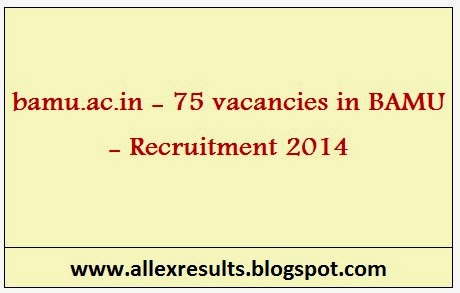 BAMU - Recruitment 2014