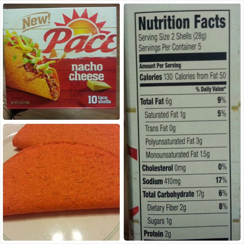 Shannon's Lightening the Load Pace Nacho Cheese Taco Shells