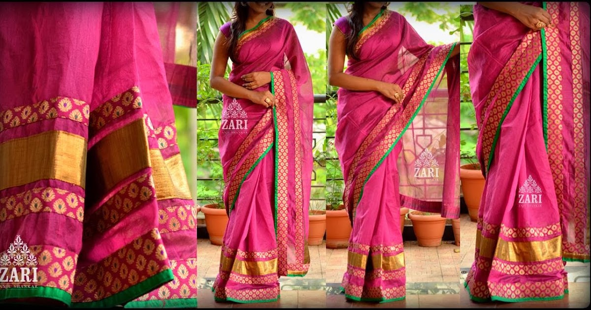 Indian Dresses Pink Colour Chanderi Silk Saree