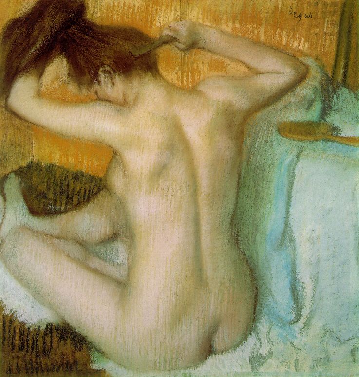 Ars Erotica 1884-86+Woman+Combing+her+Hair